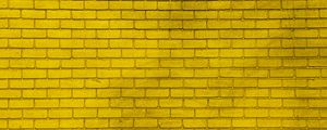 Preview wallpaper wall, brick, yellow, paint, texture