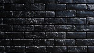 Preview wallpaper wall, bricks, black, paint