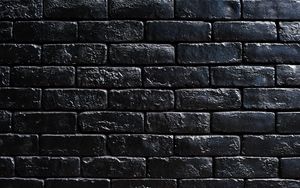 Preview wallpaper wall, bricks, black, paint