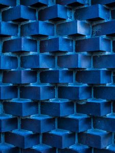 Preview wallpaper wall, bricks, blue