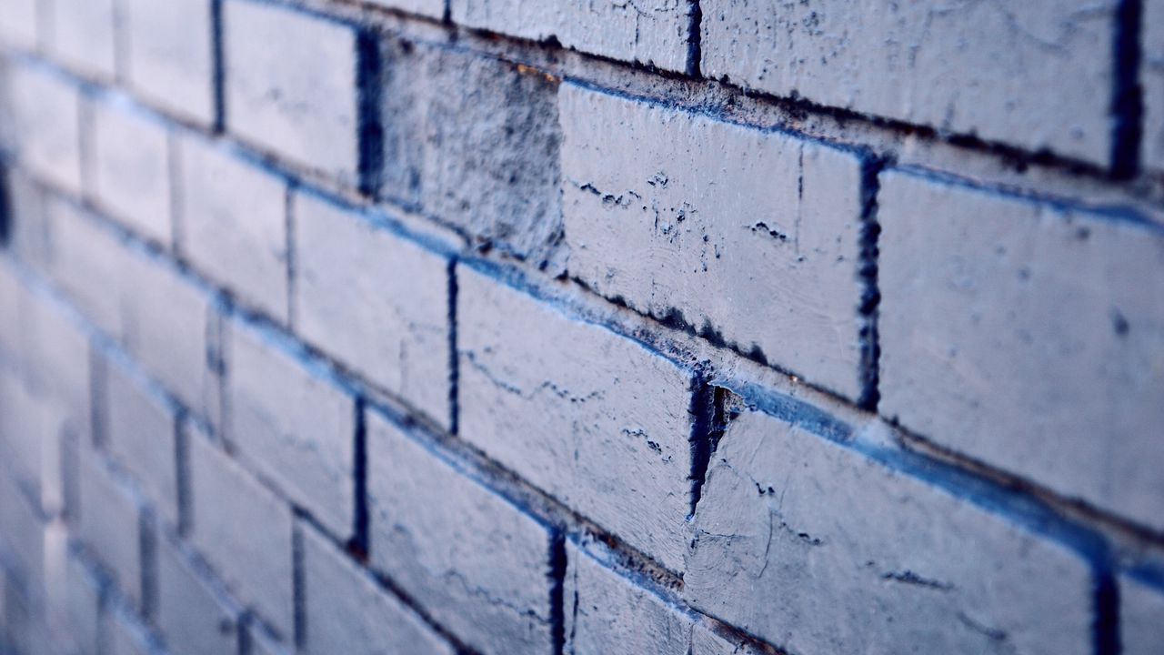 Wallpaper wall, bricks, blue, texture