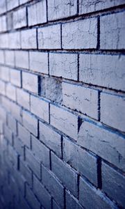 Preview wallpaper wall, bricks, blue, texture