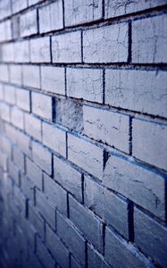 Preview wallpaper wall, bricks, blue, texture
