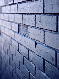 Preview wallpaper wall, bricks, blue, texture