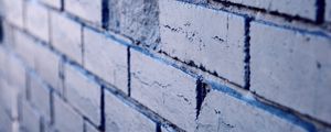 Preview wallpaper wall, bricks, blue, texture