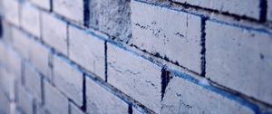 Preview wallpaper wall, bricks, blue, texture