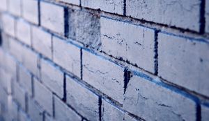 Preview wallpaper wall, bricks, blue, texture