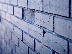 Preview wallpaper wall, bricks, blue, texture