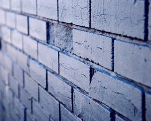 Preview wallpaper wall, bricks, blue, texture