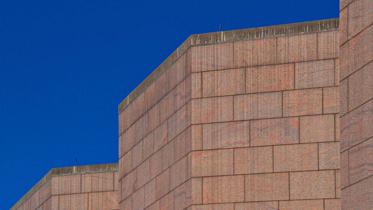 Wallpaper wall, bricks, edges, sky