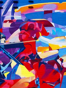 Preview wallpaper wall, bricks, graffiti, bright, texture