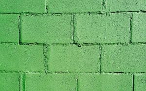 Preview wallpaper wall, bricks, green