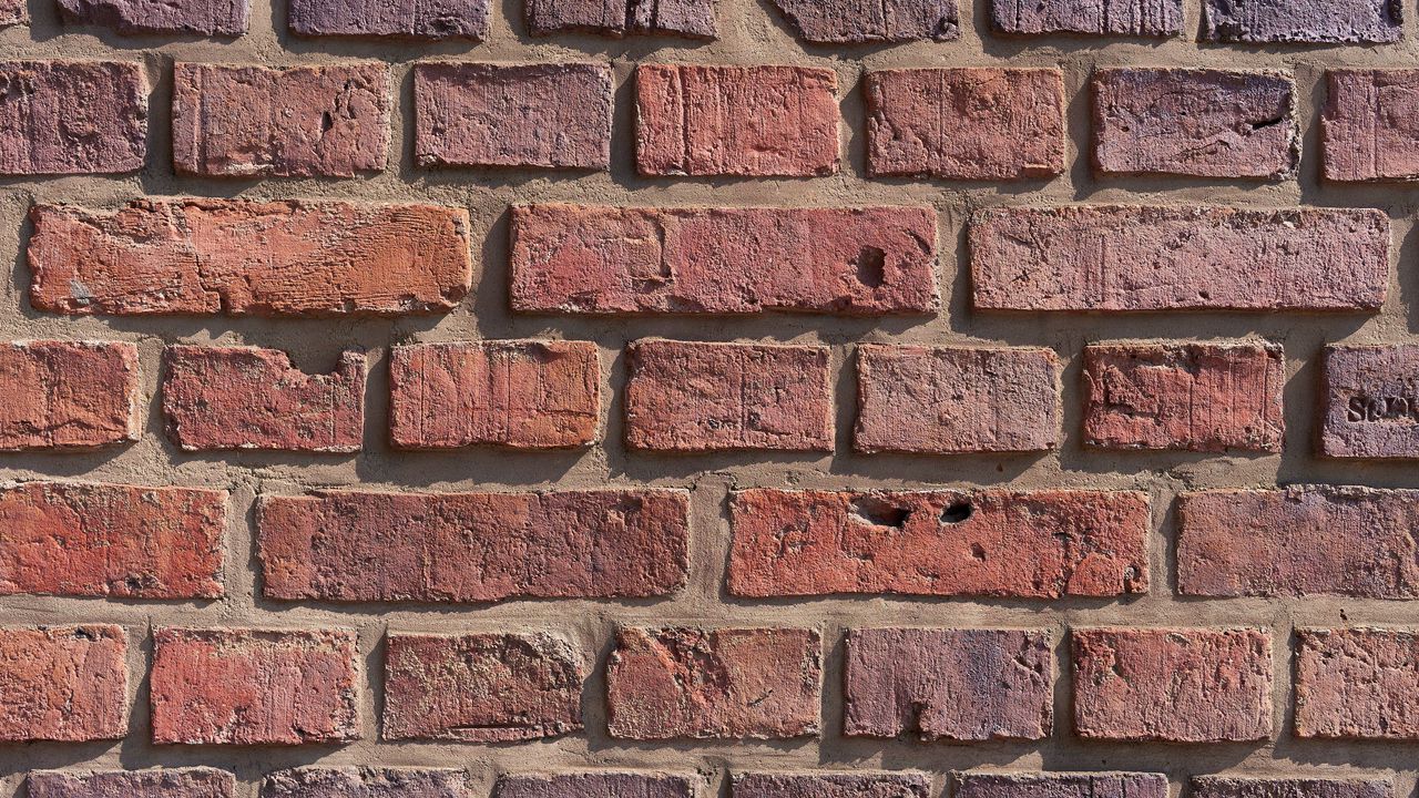 Wallpaper wall, bricks, rough, brown, texture