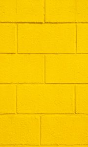 Preview wallpaper wall, bricks, surface, rough, yellow