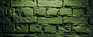 Preview wallpaper wall, bricks, surface, lamp, lighting, green