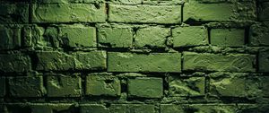 Preview wallpaper wall, bricks, surface, lamp, lighting, green