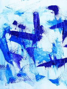 Preview wallpaper wall, brush strokes, paint, abstraction, blue