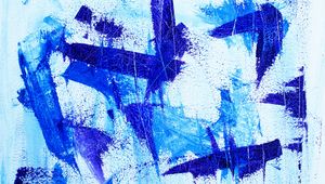 Preview wallpaper wall, brush strokes, paint, abstraction, blue
