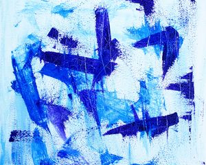 Preview wallpaper wall, brush strokes, paint, abstraction, blue