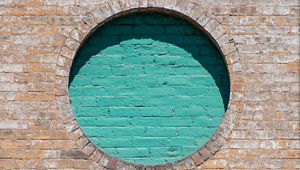 Preview wallpaper wall, circle, brick, texture