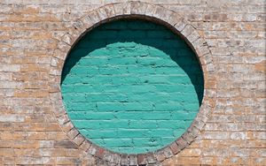 Preview wallpaper wall, circle, brick, texture