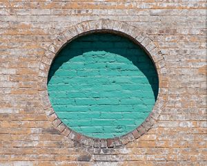 Preview wallpaper wall, circle, brick, texture