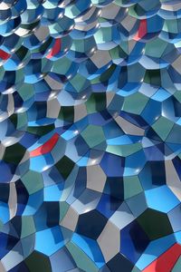 Preview wallpaper wall, edges, shapes, texture, blue