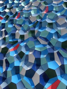 Preview wallpaper wall, edges, shapes, texture, blue