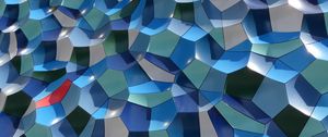 Preview wallpaper wall, edges, shapes, texture, blue
