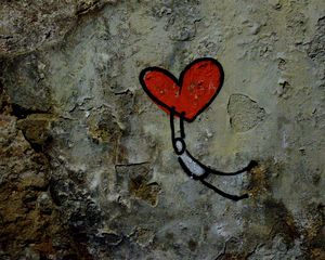 Preview wallpaper wall, graffiti, heart, love, street art