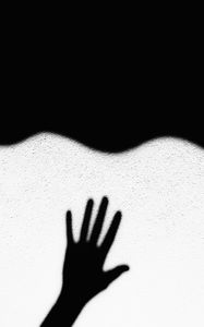 Preview wallpaper wall, hand, shadow, black and white, bw