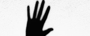 Preview wallpaper wall, hand, shadow, black and white, bw