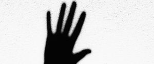 Preview wallpaper wall, hand, shadow, black and white, bw