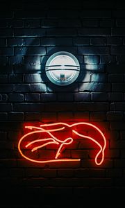 Preview wallpaper wall, lamp, neon, light, dark