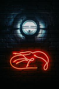 Preview wallpaper wall, lamp, neon, light, dark