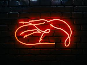 Preview wallpaper wall, lamp, neon, light, dark