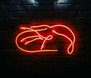 Preview wallpaper wall, lamp, neon, light, dark