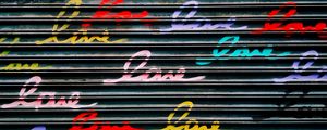 Preview wallpaper wall, lettering, colorful, words, text