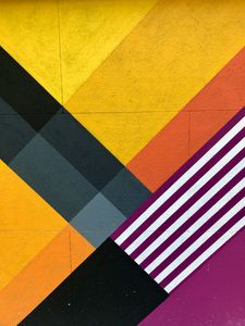 Preview wallpaper wall, mural, abstraction, geometry, colorful