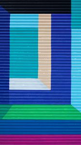 Preview wallpaper wall, paint, colorful, geometric, abstraction, modern art