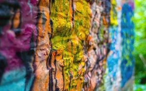 Preview wallpaper wall, paint, colorful, macro, surface