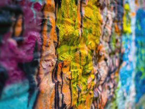 Preview wallpaper wall, paint, colorful, macro, surface
