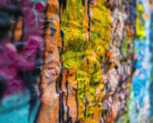 Preview wallpaper wall, paint, colorful, macro, surface
