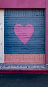Preview wallpaper wall, paint, heart, love