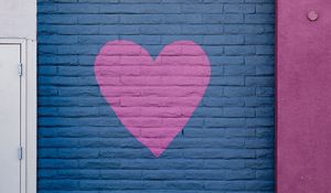Preview wallpaper wall, paint, heart, love