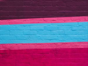 Preview wallpaper wall, paint, stripes, multicolored, texture