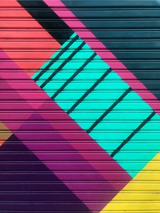 Preview wallpaper wall, paint, stripes, colorful