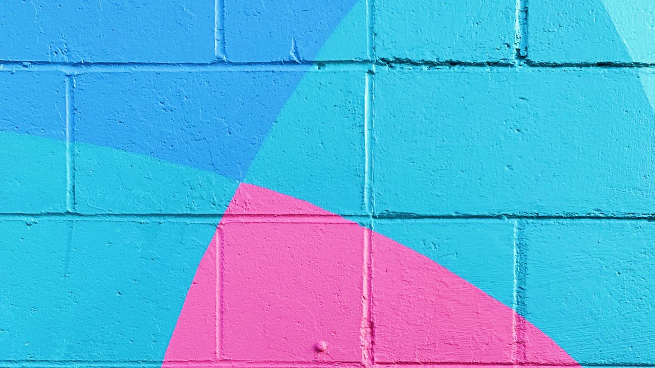 Wallpaper wall, paint, surface, blue, pink