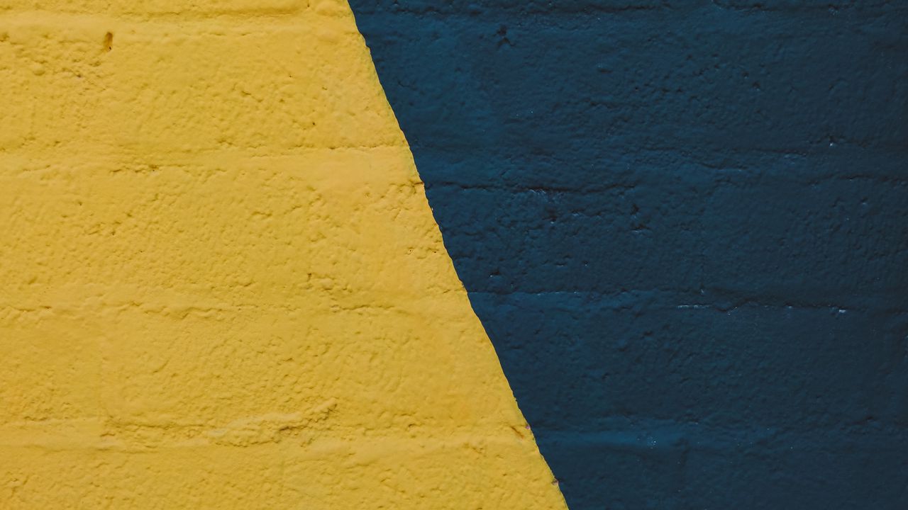 Wallpaper wall, paint, texture, blue, yellow