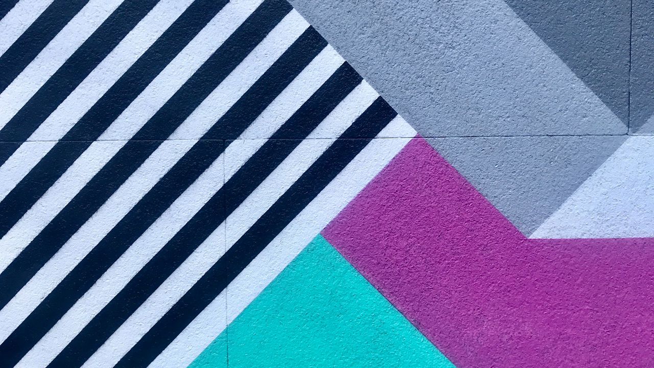 Wallpaper wall, paints, graffiti, geometry, abstraction